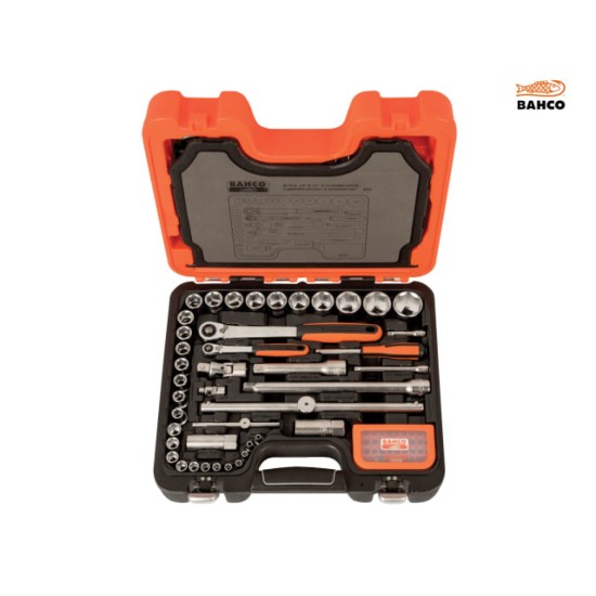 Bahco 95 Piece 1/4in and 1/2in Square Drive Socket and Mechanics Set