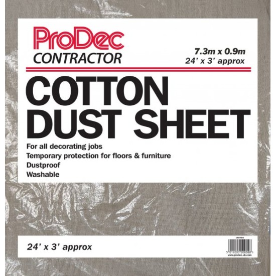 24' x 3' Cotton Twill Dust Sheet