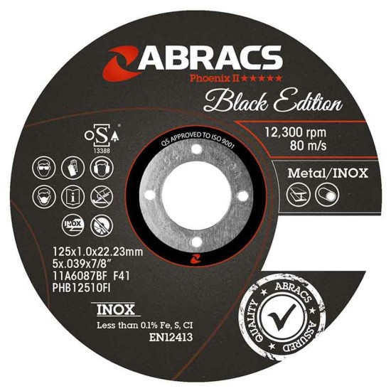 Black Edition 115mm x 1.0mm x 22mm Inox