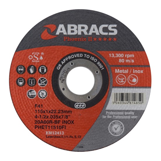 Proflex Cutting Disc Metal 115mm x 1mm x 22mm