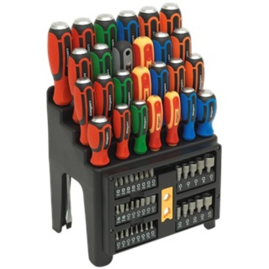 Hammer-Thru Screwdriver, Bit & Nut Driver Set 61pc