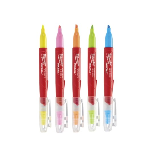  INKZALL™ Highlighter Assorted Colours (Pack 5)