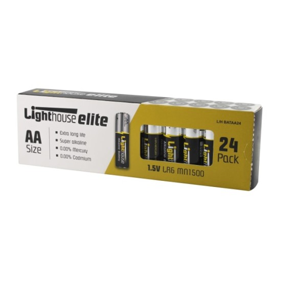 Lighthouse AA Alkaline Batteries 24 Pack