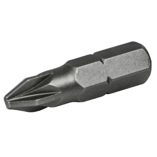 Pozi S2 Grade Steel Screwdriver Bits PZ2 x 25mm (Pack 25)