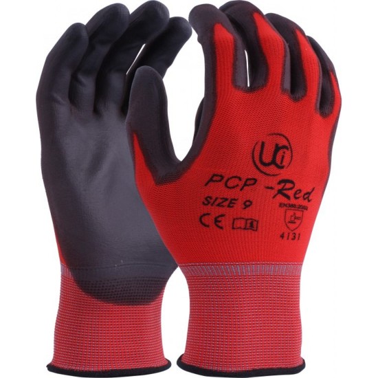 Ultimate PCN-Red Polyurethane Coated Gloves