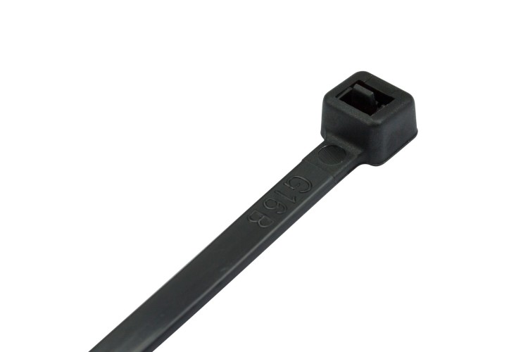 368mm x 4.8mm (22kg) Black Nylon Cable Ties (100 pack)