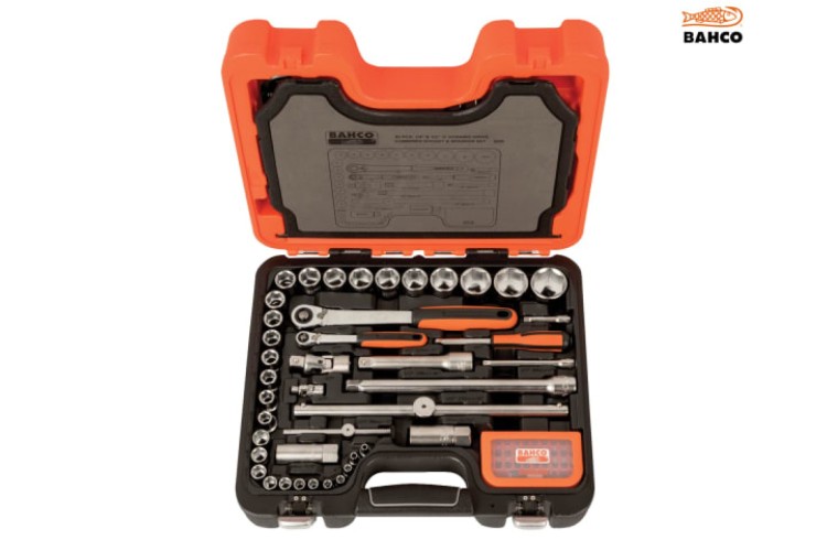 Bahco 95 Piece 1/4in and 1/2in Square Drive Socket and Mechanics Set