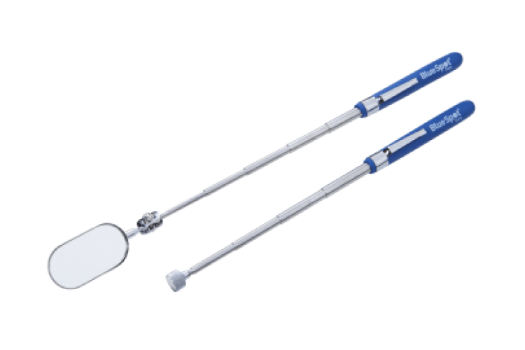 BlueSpot Tools Inspection Mirror and Pickup Tool Set, 2 Piece