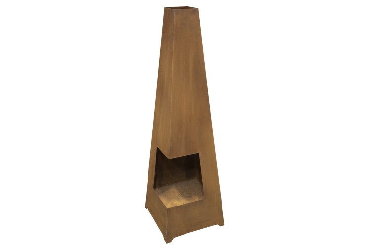 Dellonda Chiminea, Wood Burner, Heater for Outdoors W45cm x H150cm, Corten Steel