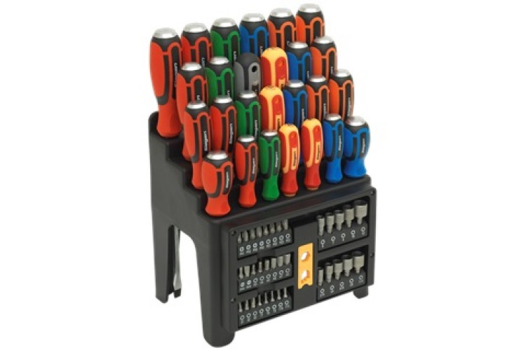Hammer-Thru Screwdriver, Bit & Nut Driver Set 61pc