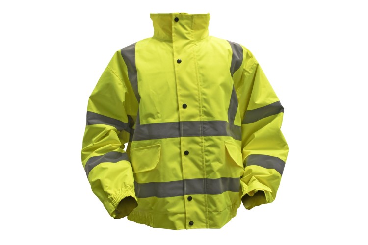 Hi-Vis Yellow Jacket with Quilted Lining & Elasticated Waist