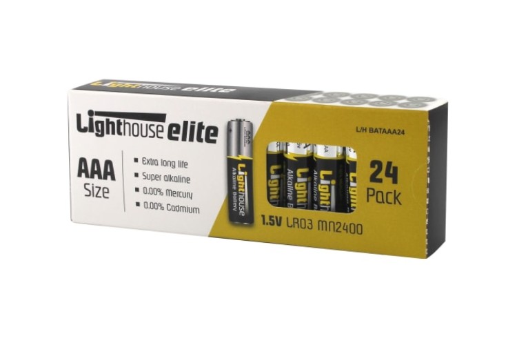 Lighthouse AAA Alkaline Batteries 24 Pack