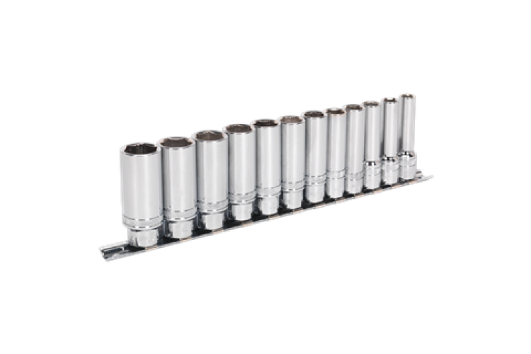 Lock-On Deep Socket Set 12pc 3/8