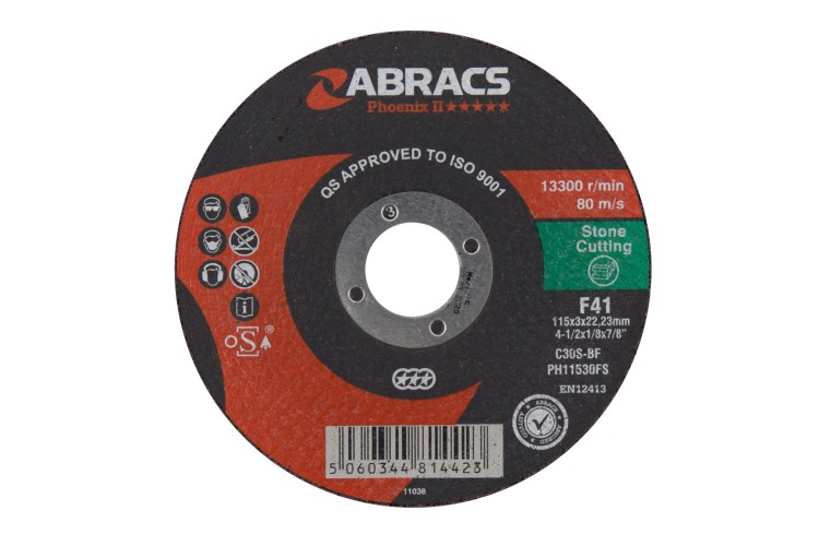Phoenix II Cutting Disc Stone 115mm x 3mm x 22mm DPC 