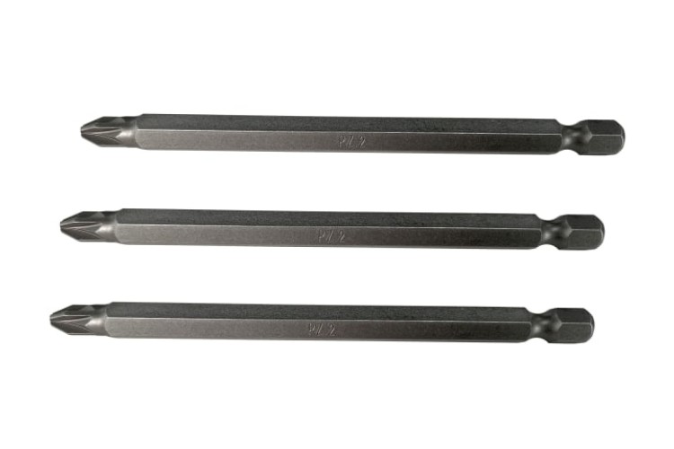 Pozidriv S2 Power Screwdriver Bits PZ2 x 100mm