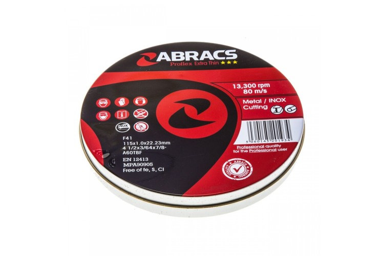 Cutting Disc Proflex 115mm x 1mm x 22mm 10pk