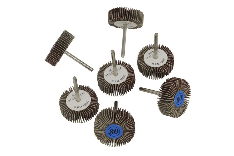 Rotary Tool Flap Wheel Set 7pc Ø30mm