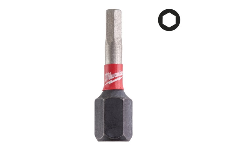 Shockwave Hex 3.0 x 25mm S/Bit