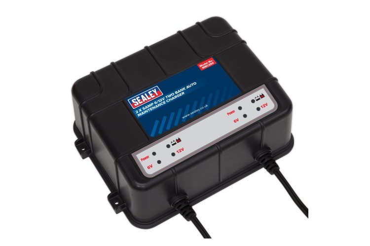 Two Bank 6/12V 10A (2 x 5A) Auto Maintenance Charger