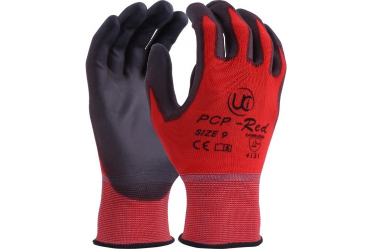 Ultimate PCN-Red Polyurethane Coated Gloves