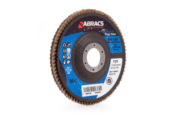 Zircon Flap Disc 115 x 22mm 60 Grit