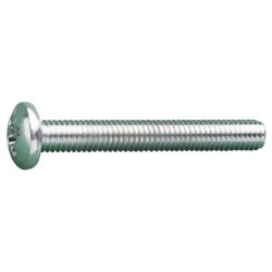 Mild Steel Pozi Pan Machine Screw Zinc Plated DIN7985